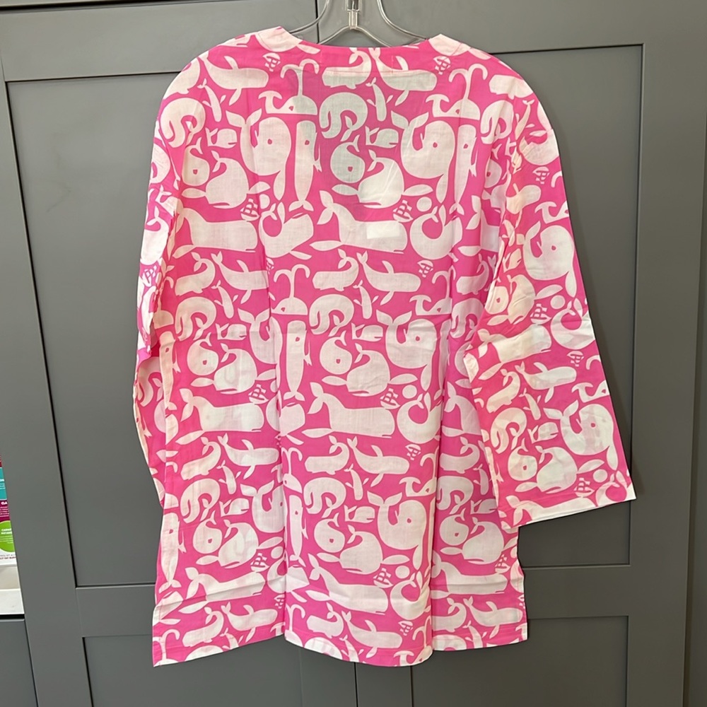 MWT{Tracy Negoshian}Sz L Pink Whale swimsuit Coverup - Picture 5 of 7